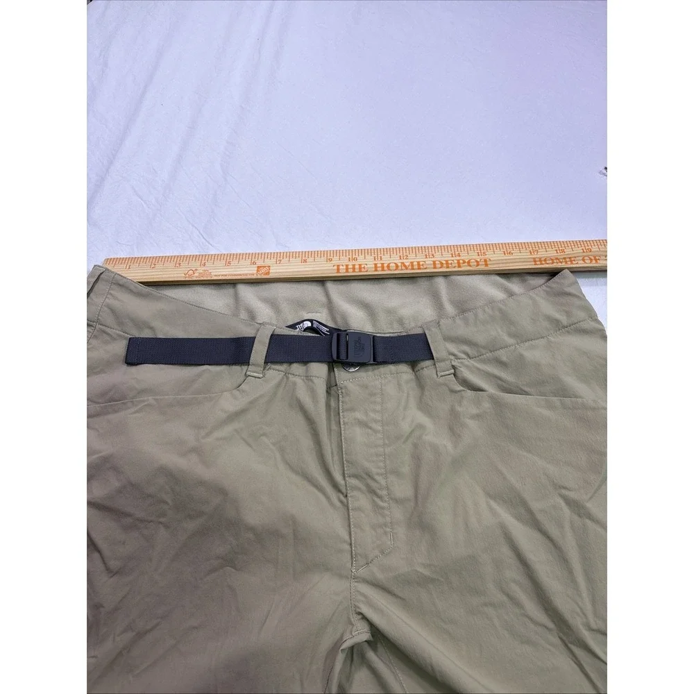 The North Face Convertible Hiking Pants Mens 40 Tan Khaki Zip Off Cargo Belted
